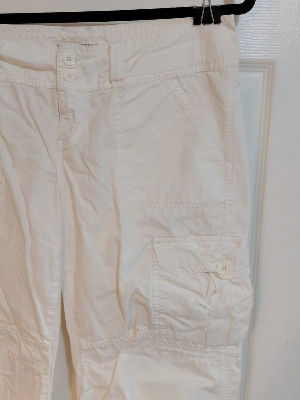 Vintage 2ct Y2K White AERO Aeropostale & Brown Buggle Boy Capris Med 5/6 - Picture 7 of 12